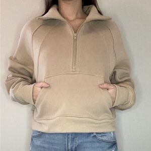 Funnel neck scuba half zip